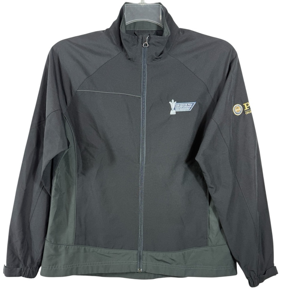 Cutter & Buck WeatherTec PGA Championship Golf Jacket Mens M Black Full Zip - Picture 3 of 13